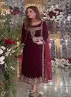 Anamsa 589 Velvet Embroidery Pakistani Dress Material Wholesale Market 